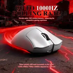 Мишка Attack Shark V3Pro Ultra-Light, Wireless/Bluetooth, 25000dpi. (PAW3311), 6кн., White (V3PROW_AS) UA