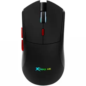 Мишка XTRIKE ME GW-613, ігрова бездротова Bluetooth+2.4G+Type-C, 10000dpi., 6кн., RGB, чорна UA