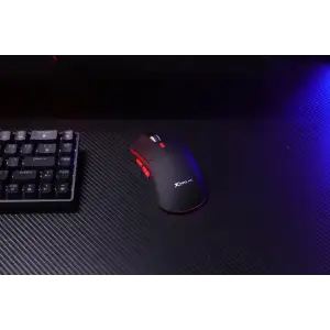 Мишка XTRIKE ME GW-613, ігрова бездротова Bluetooth+2.4G+Type-C, 10000dpi., 6кн., RGB, чорна UA