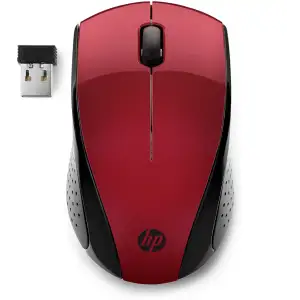 Мишка бездротова HP 220, 3 кн., 1600 dpi, чорно-червона (7KX10AA) UA