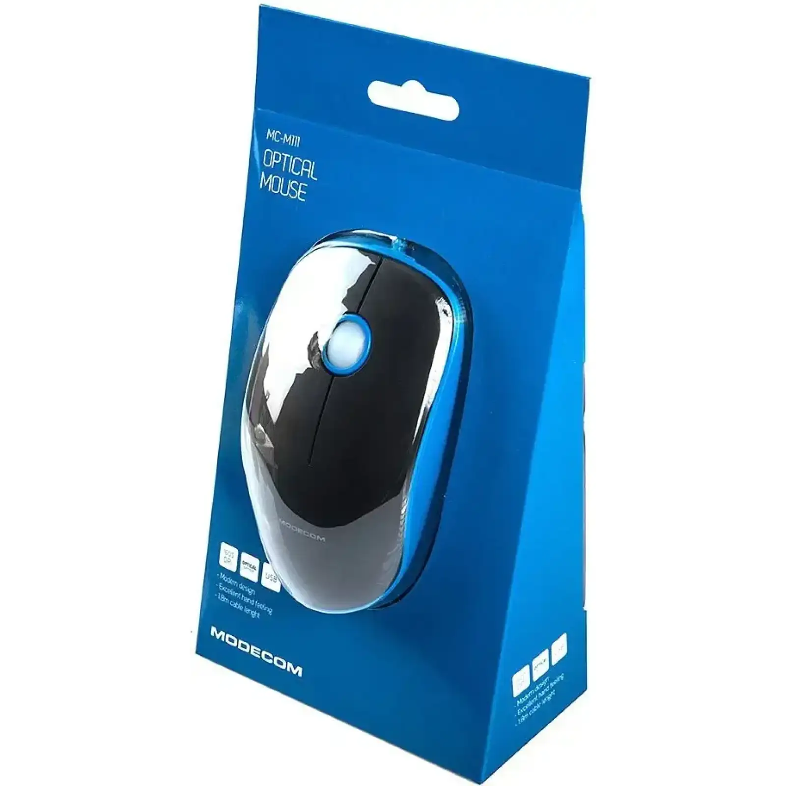 Мишка Modecom MC-M111, 3кн., 1600dpi, чорно-синя (M-MC-M111-140) UA