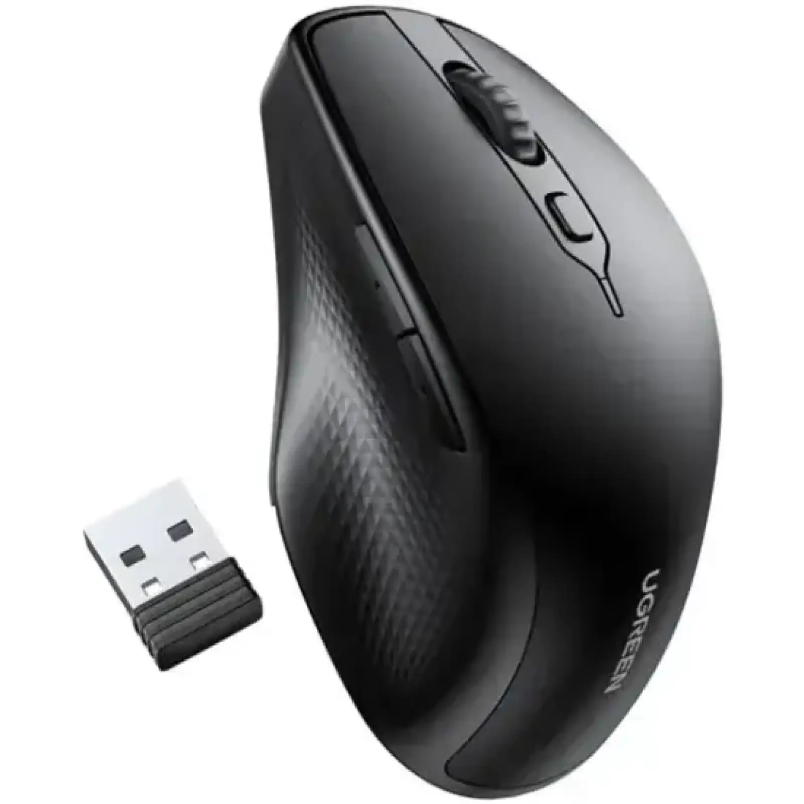 Мишка UGREEN 2.4GHz+Bluetooth MU101, бездротова, 4000dpi., 5кн., чорна (90395) UA