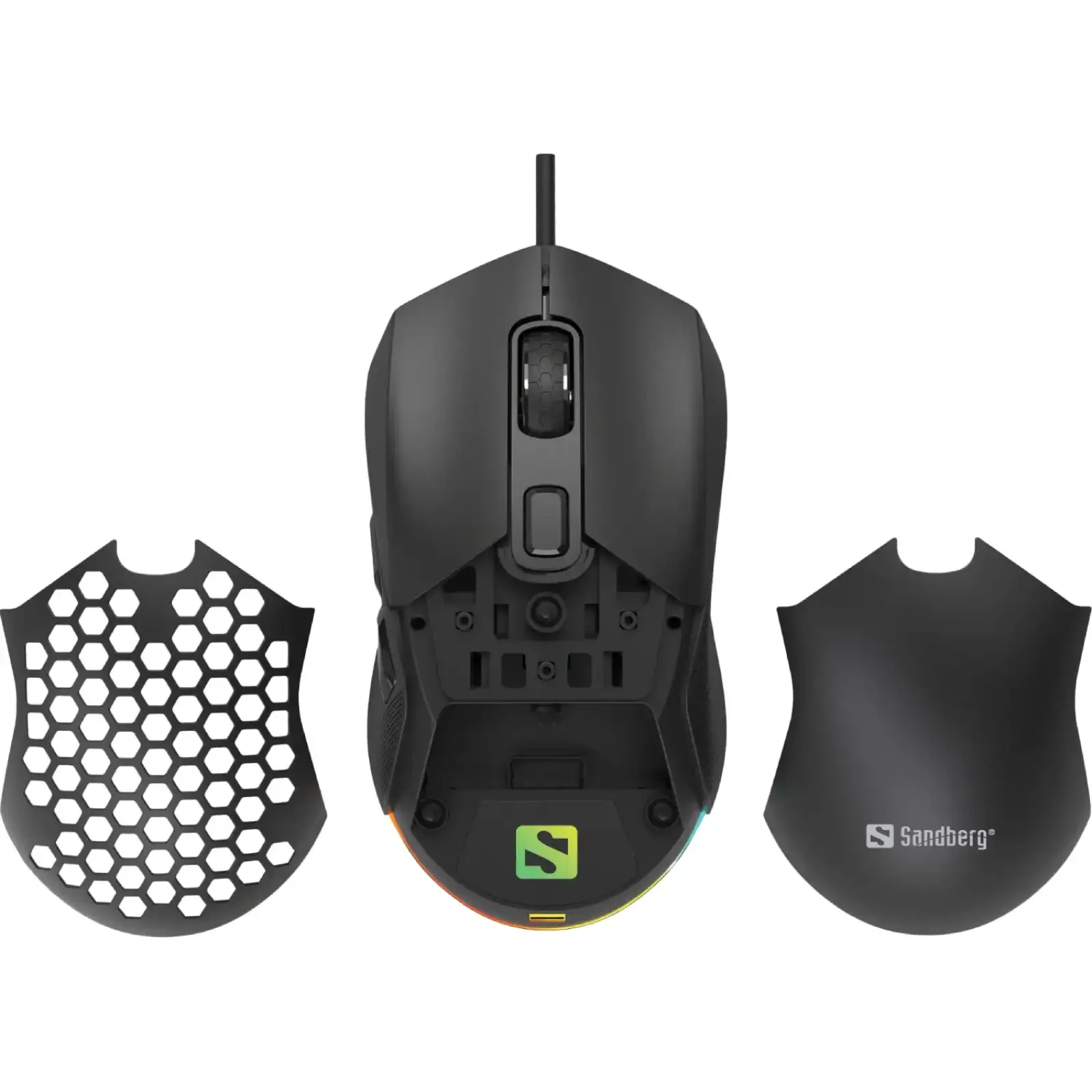 Мишка Sandberg FlexCover 6D Gamer Mouse RGB, ігрова, 12800 dpi., 6кн.Huano чорна (640-28) UA