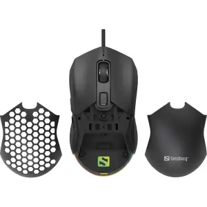Мишка Sandberg FlexCover 6D Gamer Mouse RGB, ігрова, 12800 dpi., 6кн.Huano чорна (640-28) UA