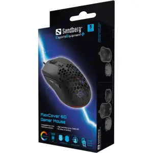 Мишка Sandberg FlexCover 6D Gamer Mouse RGB, ігрова, 12800 dpi., 6кн.Huano чорна (640-28) UA
