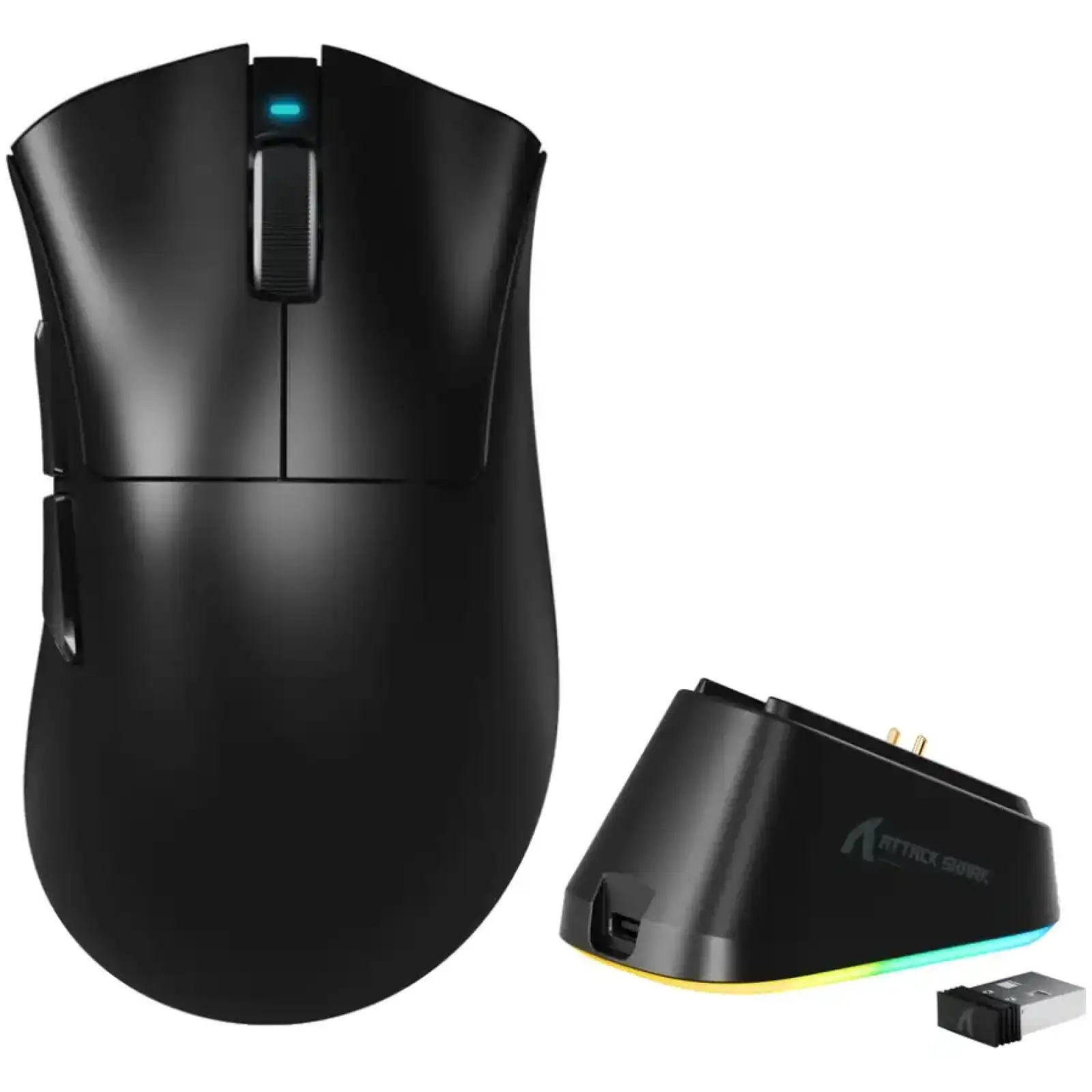 Мишка Attack Shark V3Pro Ultra-Light, Wireless/Bluetooth, 25000dpi. (PAW3311), 6кн., Black (V3PROB_AS) UA