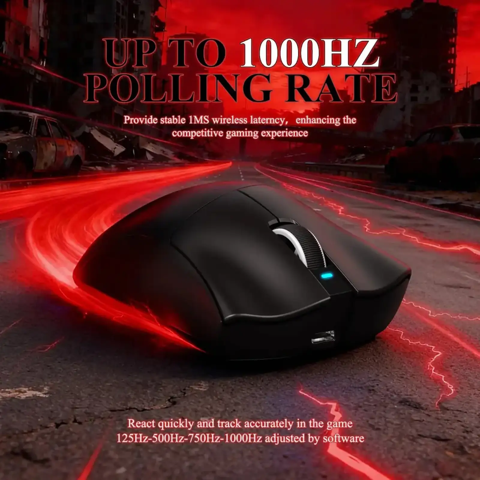 Мишка Attack Shark V3Pro Ultra-Light, Wireless/Bluetooth, 25000dpi. (PAW3311), 6кн., Black (V3PROB_AS) UA