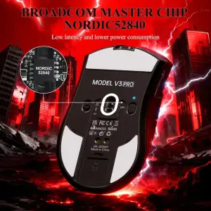 Мишка Attack Shark V3Pro Ultra-Light, Wireless/Bluetooth, 25000dpi. (PAW3311), 6кн., Black (V3PROB_AS) UA