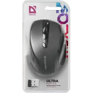 Мишка Defender Ultra MM-315, бездротова, 1200dpi., 6кн. чорна (52315) UA
