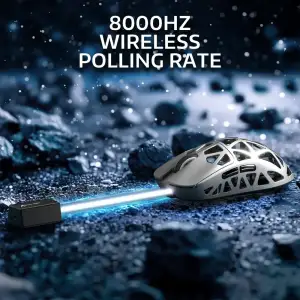 Мишка Attack Shark R2, Wireless/Bluetooth, 42000dpi. (PAW3950), 6кн., Silver gray (R2SGR_AS) UA