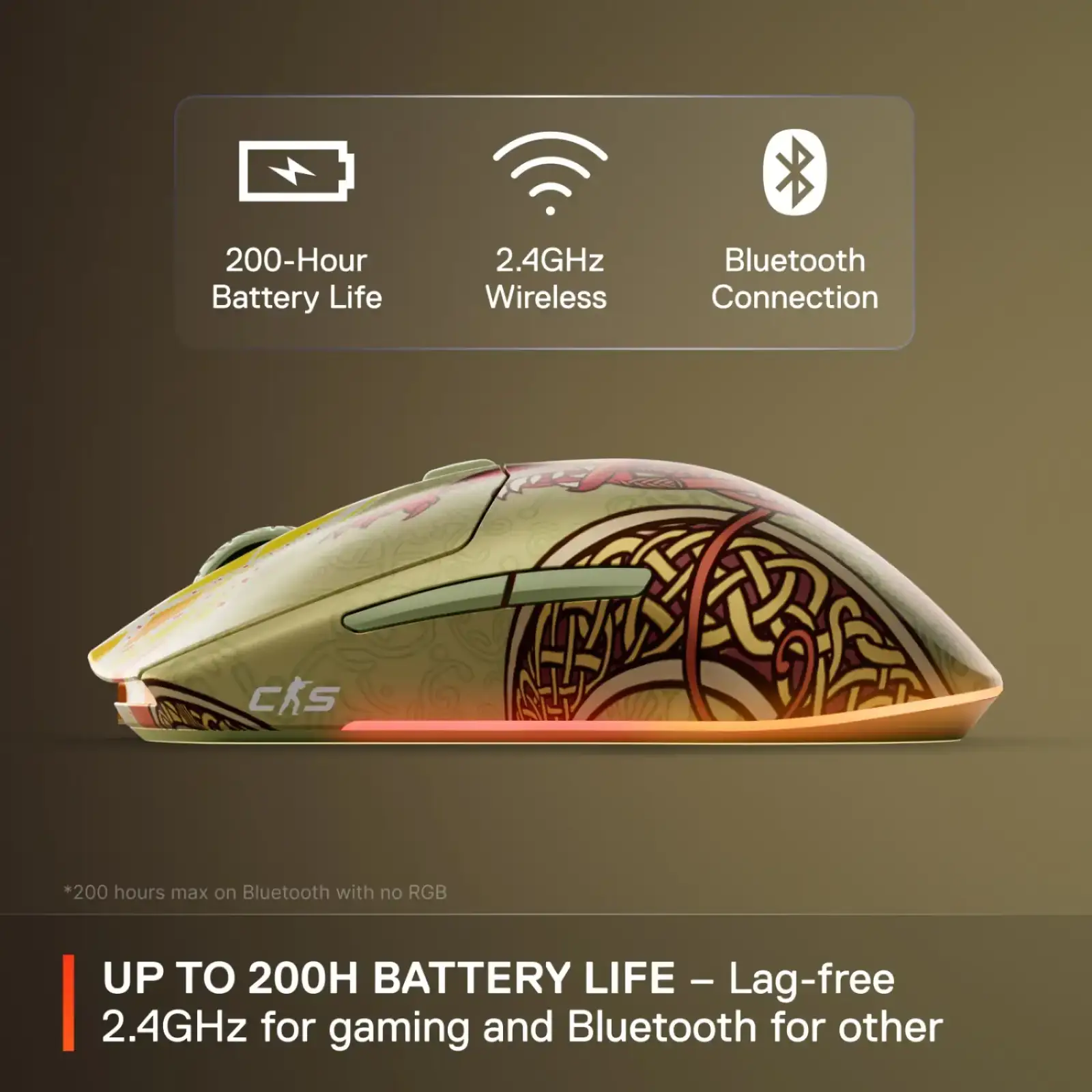 Мишка SteelSeries CS2 Dragon Lore Edition Wireless RGB (62614) UA