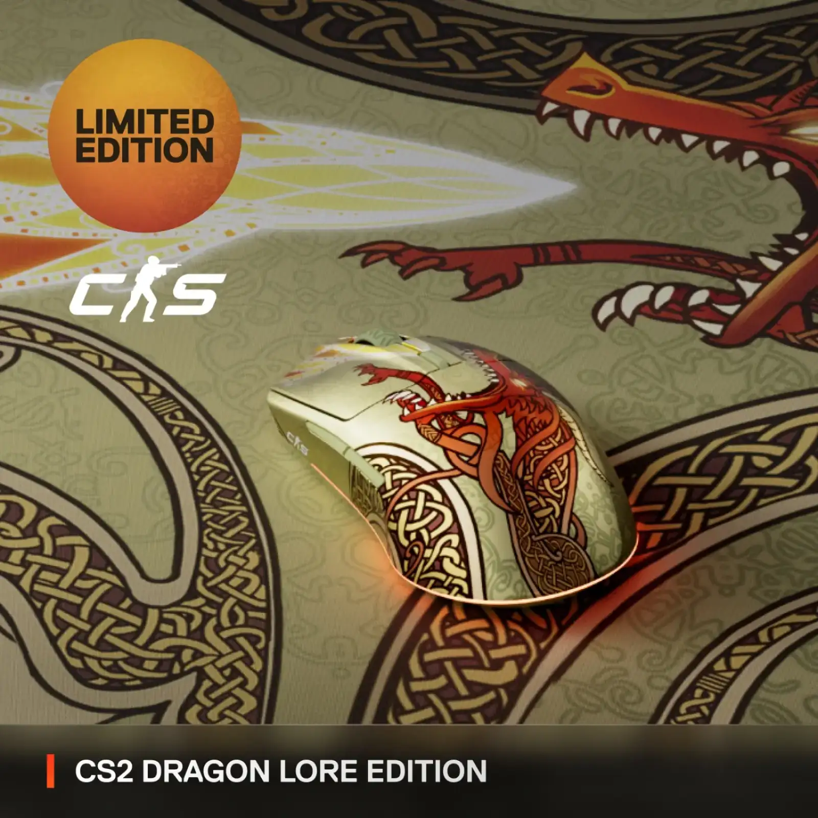 Мишка SteelSeries CS2 Dragon Lore Edition Wireless RGB (62614) UA