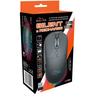 Мишка Media-Tech MT1124, бездротова Bluetooth+2.4G, 3200dpi., 5кн., Silent, чорна UA