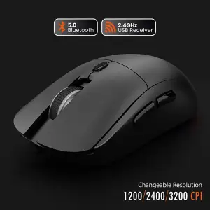 Мишка Media-Tech MT1124, бездротова Bluetooth+2.4G, 3200dpi., 5кн., Silent, чорна UA