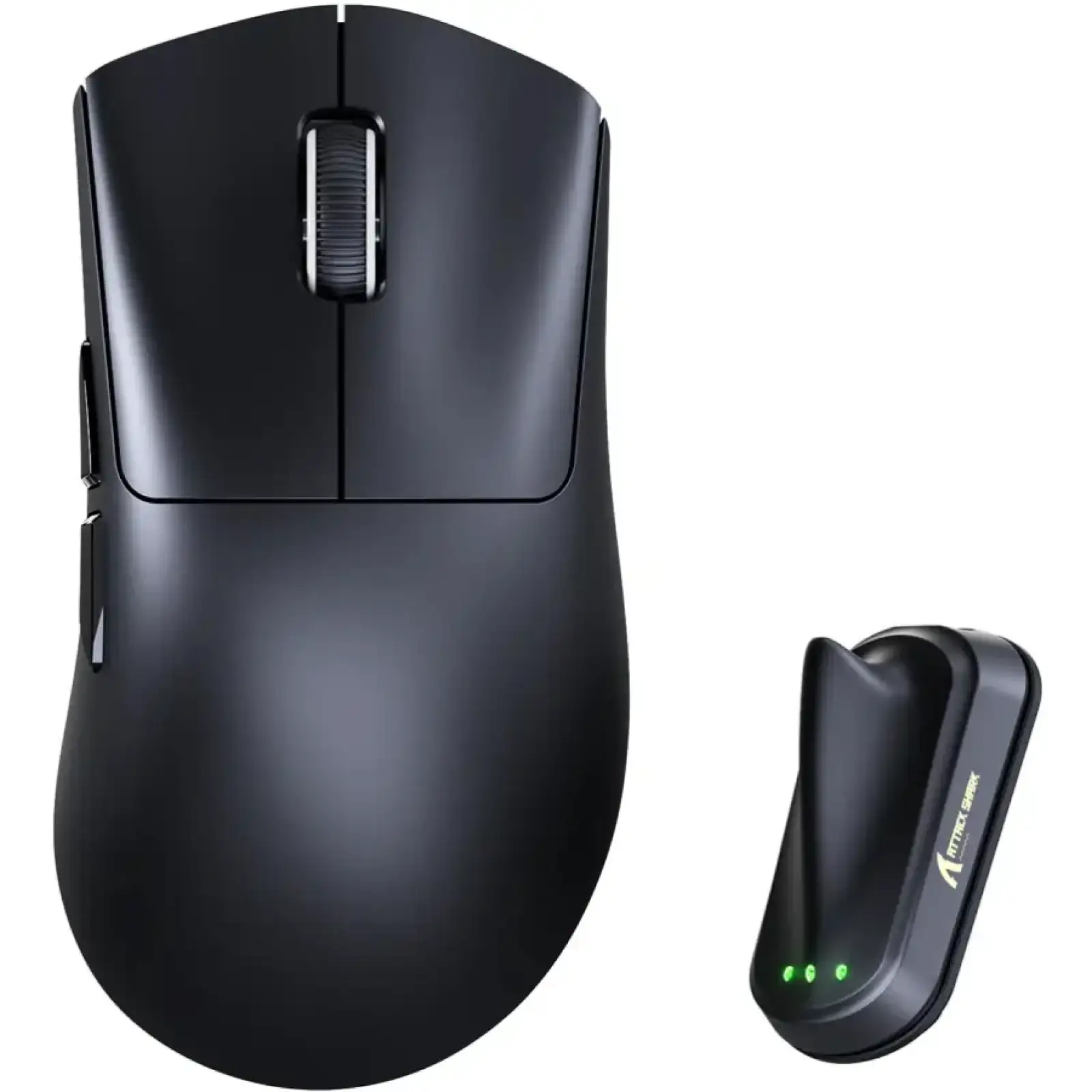 Мишка Attack Shark V8 Ultra-Light, Wireless/Bluetooth, 42000dpi. (PAW3950MAX), 6кн., Black (V8B_AS) UA
