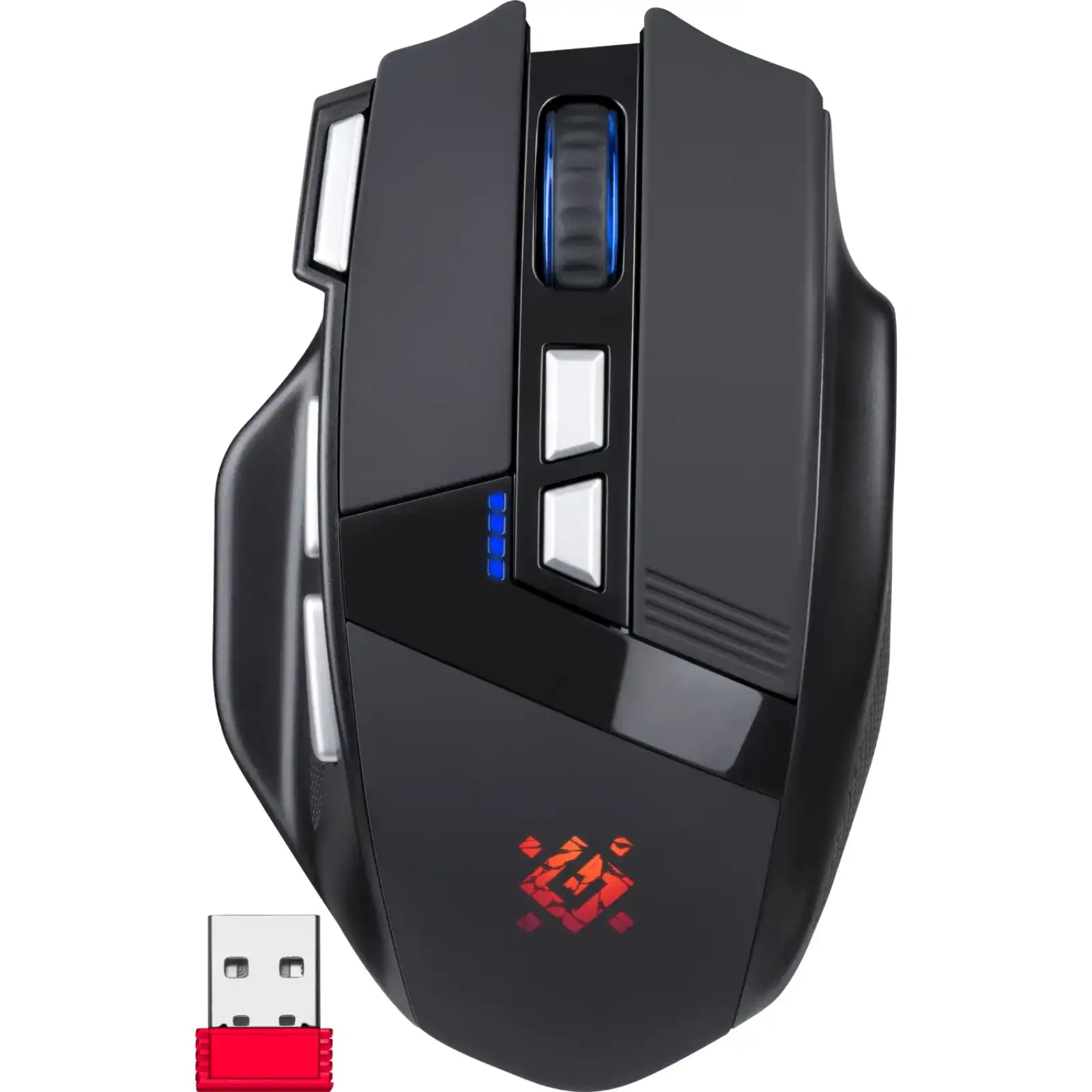 Мишка Defender Knight GM-885, бездротова, ігрова, 8кн., 3200 dpi., 400 mAh, чорна (52885) UA
