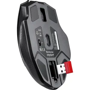 Мишка Defender Knight GM-885, бездротова, ігрова, 8кн., 3200 dpi., 400 mAh, чорна (52885) UA