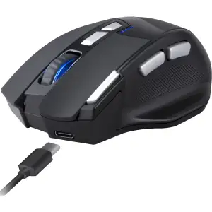 Мишка Defender Knight GM-885, бездротова, ігрова, 8кн., 3200 dpi., 400 mAh, чорна (52885) UA