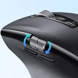Мишка UGREEN 2.4GHz&BT M751 Ergonomic Contoured-Shape, бездротова, 5000dpi., 5кн., Чорна (45792) UA