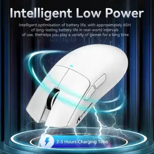 Мишка Attack Shark X11, Wireless/Bluetooth, 22000dpi. (PAW3311), 6кн., White (X11W_AS) UA