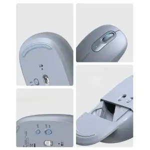Мишка UGREEN 2.4GHz MU105, бездротова, 2400dpi., 3кн., Світло-синя (90671) UA