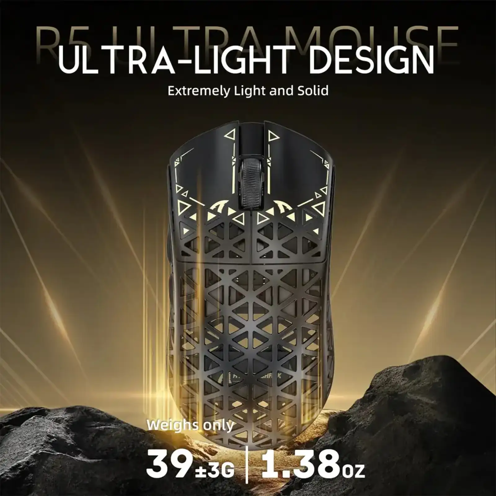 Мишка Attack Shark R5 Ultra, Wireless, PAW3950MAX сенсор, 42000dpi., 6кн., Black (R5ULTRAB_AS) UA