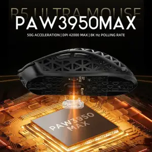 Мишка Attack Shark R5 Ultra, Wireless, PAW3950MAX сенсор, 42000dpi., 6кн., Black (R5ULTRAB_AS) UA