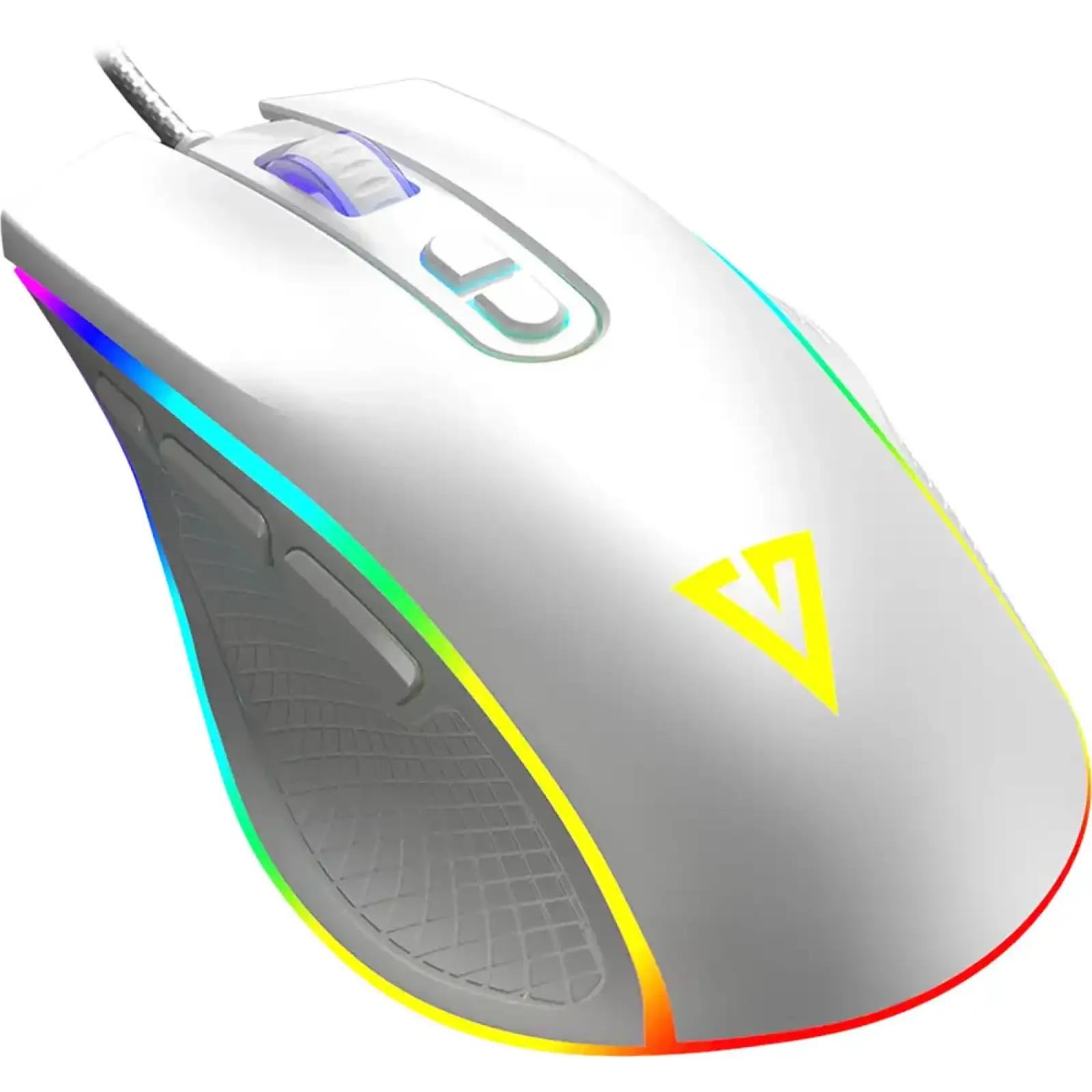 Мишка Modecom Veles Volcano, ігрова, 12800dpi., 8кн.,RGB, біла (M-MC-VELES-200) UA