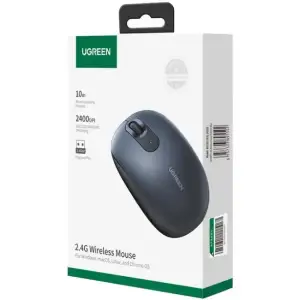 Мишка UGREEN 2.4GHz MU105, бездротова, 2400dpi., 3кн., Синя (90550) UA