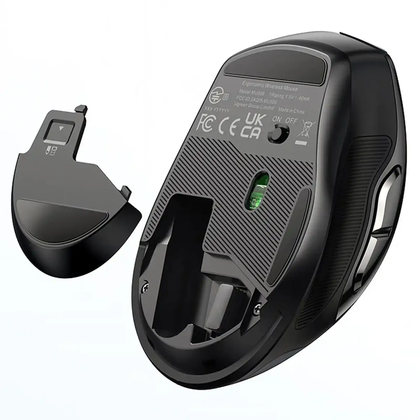 Мишка UGREEN 2.4GHz MU006 бездротова, Bluetooth, 4000dpi., 4кн.,Silence Design, Чорна (15063) UA