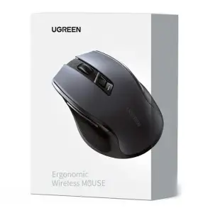 Мишка UGREEN 2.4GHz MU006 бездротова, Bluetooth, 4000dpi., 4кн.,Silence Design, Чорна (15063) UA
