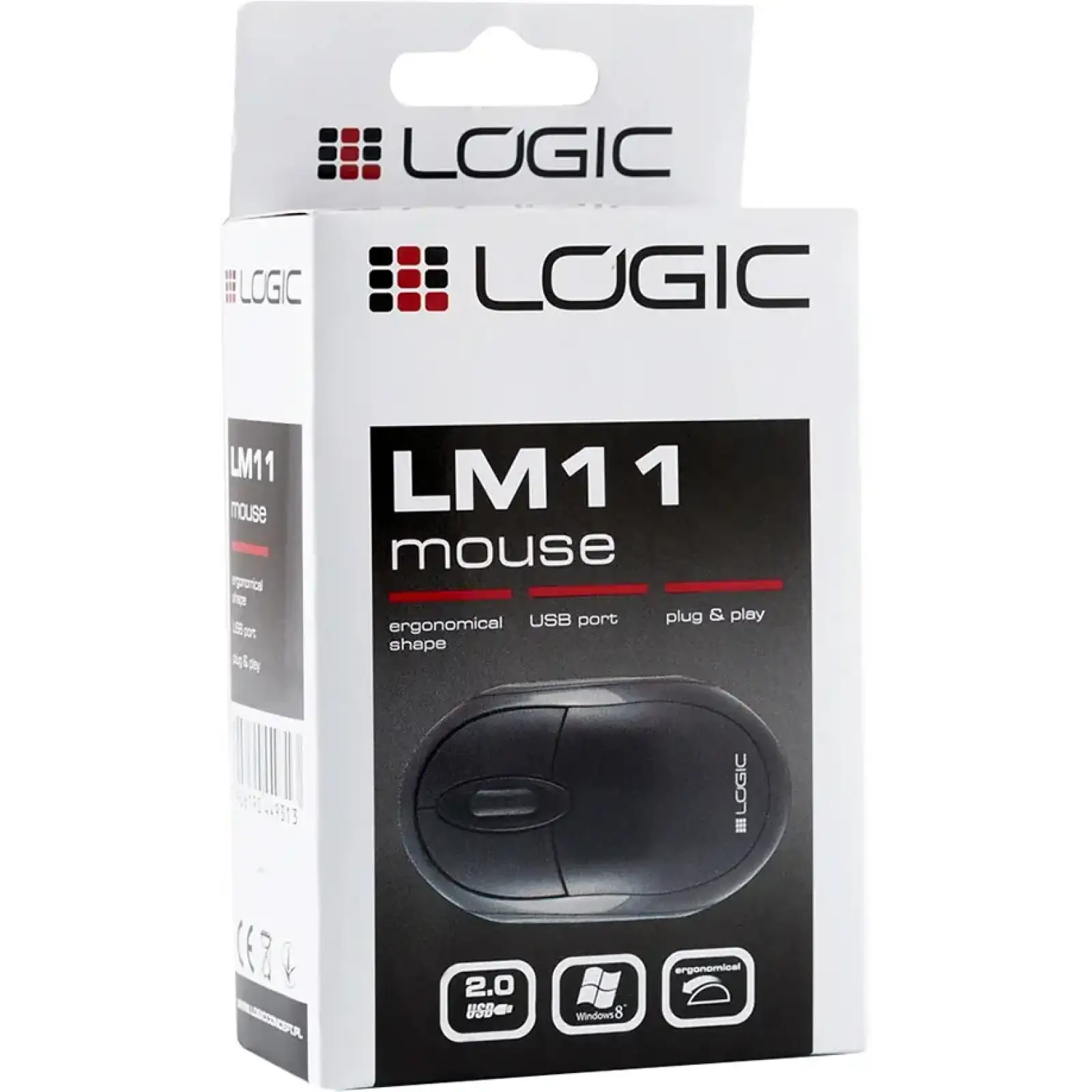 Мишка LogicConcept LM-11, 3 кн., 1000dpi, чорна (M-LC-LM11) UA
