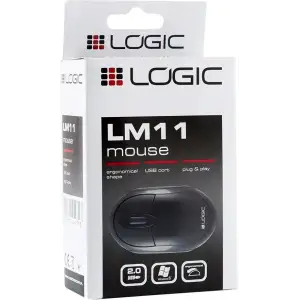 Мишка LogicConcept LM-11, 3 кн., 1000dpi, чорна (M-LC-LM11) UA