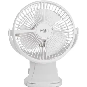 Вентилятор AdlerAD 7342 white настільний/ акумуляторний/ 5Вт/ D=15.5см/ USB-C/ білий (AD7342W) UA