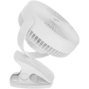 Вентилятор AdlerAD 7342 white настільний/ акумуляторний/ 5Вт/ D=15.5см/ USB-C/ білий (AD7342W) UA