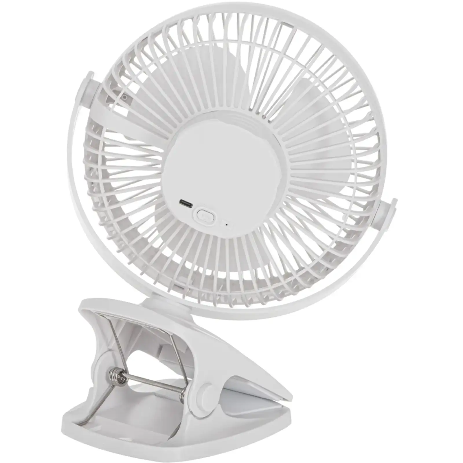 Вентилятор AdlerAD 7342 white настільний/ акумуляторний/ 5Вт/ D=15.5см/ USB-C/ білий (AD7342W) UA