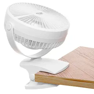 Вентилятор AdlerAD 7342 white настільний/ акумуляторний/ 5Вт/ D=15.5см/ USB-C/ білий (AD7342W) UA