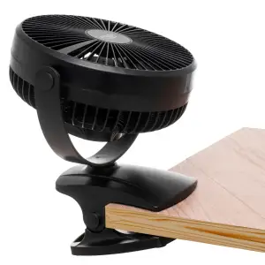 Вентилятор AdlerAD 7342 black настільний/ акумуляторний/ 5Вт/ D=15.5см/ USB-C/ чорний (AD7342B) UA