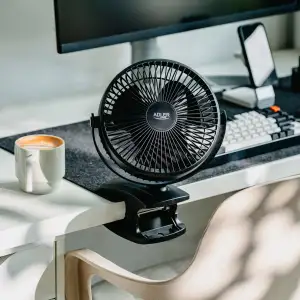 Вентилятор AdlerAD 7342 black настільний/ акумуляторний/ 5Вт/ D=15.5см/ USB-C/ чорний (AD7342B) UA