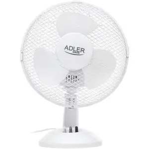 Вентилятор AdlerAD 7302 white настільний/ 45Вт/ D=23см/ автоповорот/ білий (AD7302) UA