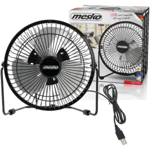 Вентилятор Mesko MS 7322 настільний/ USB/ 4,5Вт/ D=15см/ чорний (MS7322) UA