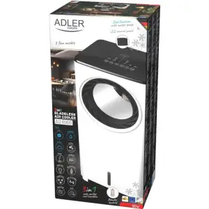 Вентилятор Adler AD 8900 безлопатевий/ 80Вт/ резервуар 4л/ таймер/ пульт ДУ/ зволоження (AD8900) UA