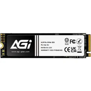 SSD накопичувач 512Gb AGI AI298 M.2 2280 PCIe Gen 3x4 NVMe 1.3 3D NAND, Retail (AGI512GIMAI298) UA
