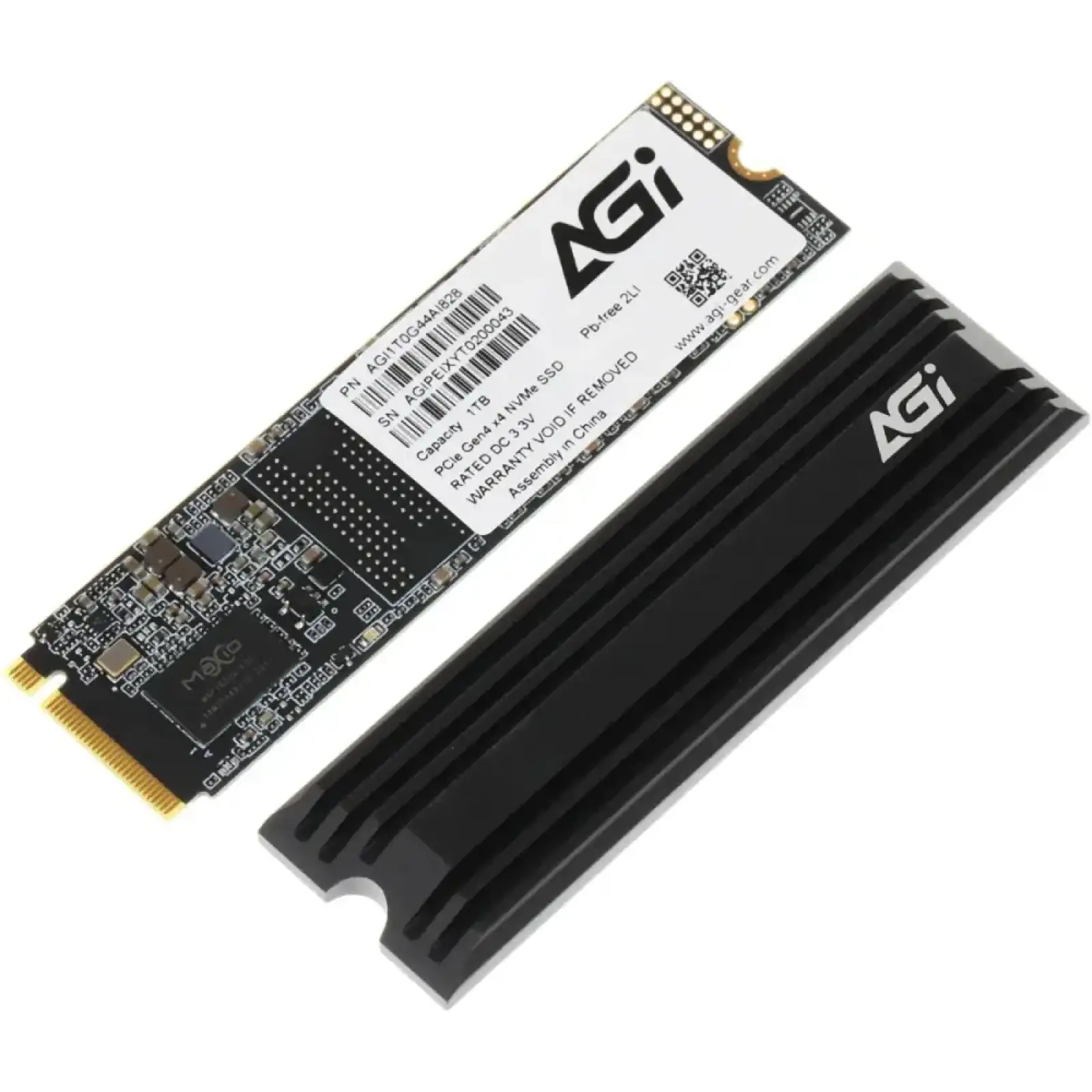 SSD накопичувач 1Tb AGI AI828 M.2 2280 PCIe Gen 4x4 NVMe 1.4 3D NAND, Retail (AGI1T0G44AI828-CB) UA