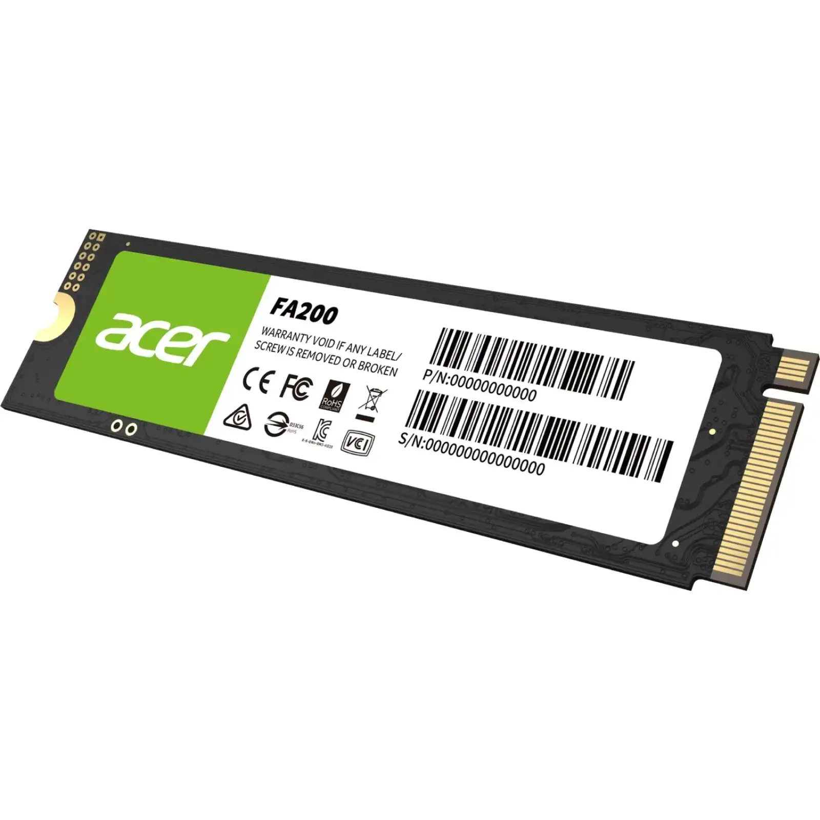 SSD накопичувач 2Tb Acer FA200 M.2 2280 PCIe Gen 4x4 NVMe 2.0 3D NAND, Retail (BL.9BWWA.125) UA