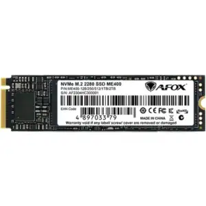 SSD накопичувач 1Tb AFox ME400 M.2 2280 PCIe NVMe Gen 4x4 3D TLC NAND, Retail (ME400-1024GQN) UA