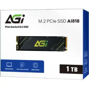 SSD накопичувач 1Tb AGI AI818 M.2 2280 PCIe Gen 4x4 NVMe 1.4 QLC, Retail (AGI1T0G43AI818-CB) UA