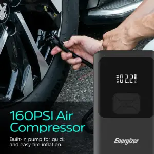 Автомобільний Jump Starter 10000mAh 37W USB-C,USB-A, 160 PSI, ліхтар 2W Energizer (JE10000JP) UA