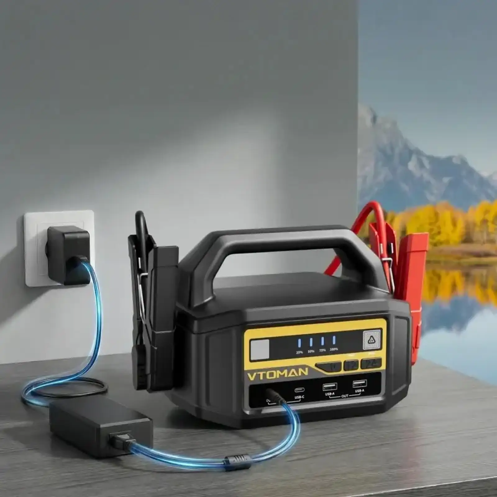 Автомобільний Jump Starter V-Truck 6000A, 12V/24V, 36400mAh, 145Вт, 133.59 Вт/год Vtoman UA
