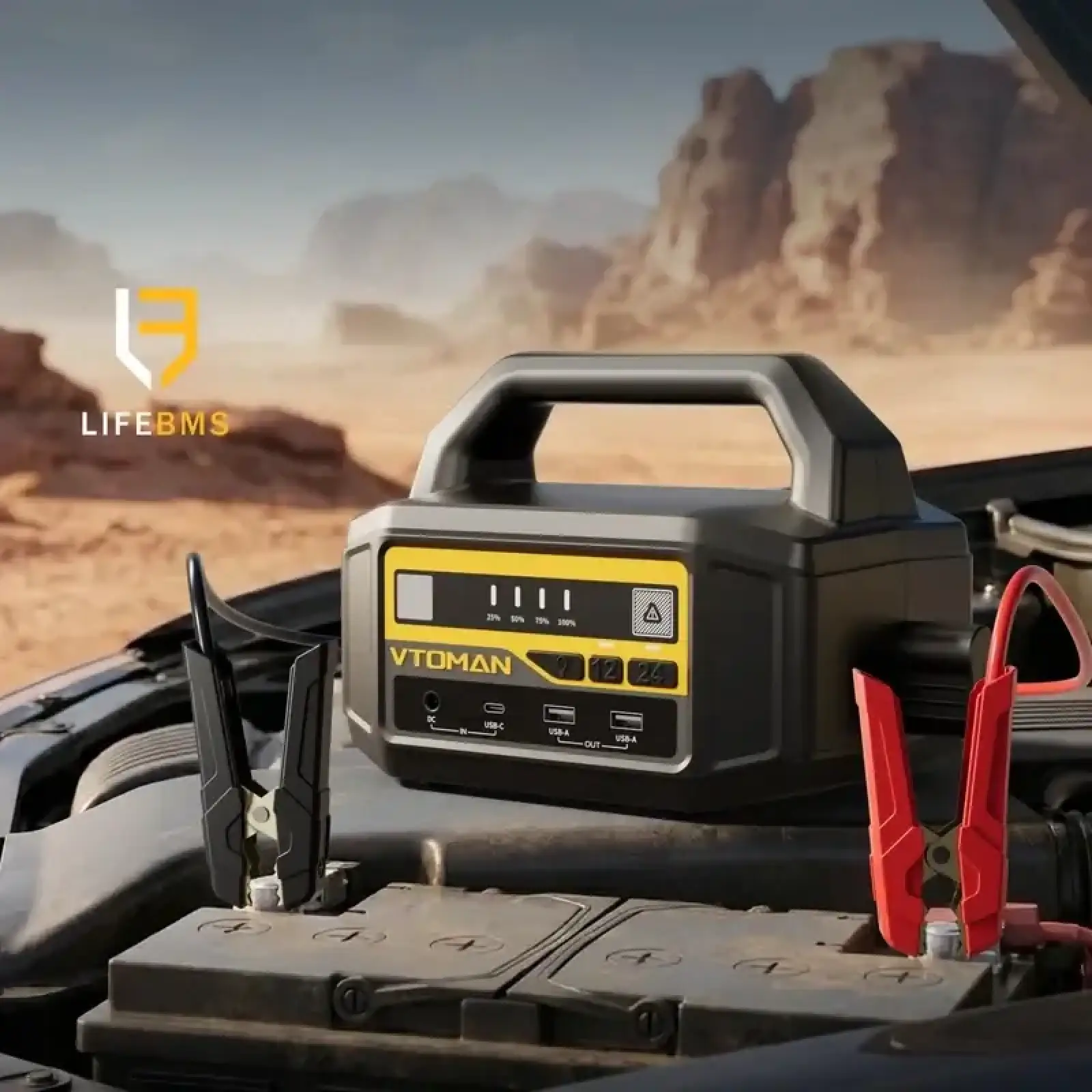 Автомобільний Jump Starter V-Truck 6000A, 12V/24V, 36400mAh, 145Вт, 133.59 Вт/год Vtoman UA